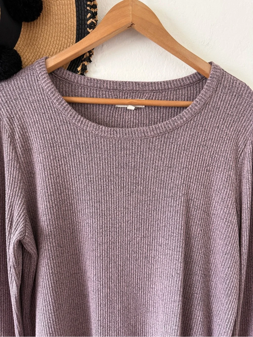 Madewell Ribbed Knit Flare Sleeve Top Size XL